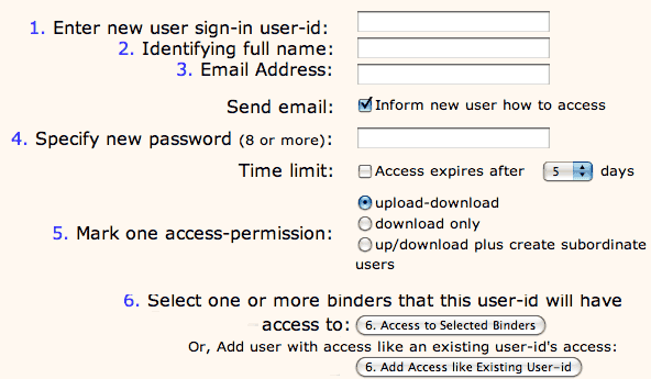 Add User - first screen