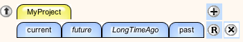 tabs with 4 blue tabs, one called LongTimeAgo to be removed