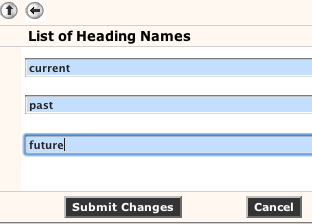 The blue tabs to be renamed